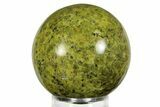 Polished Green Opal Sphere - Madagascar #244584-1